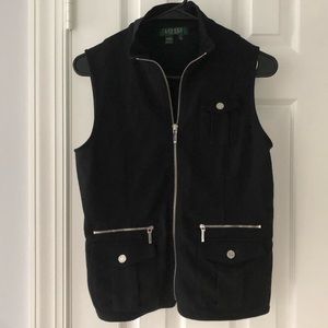 Ralph Lauren Black Vest petite small